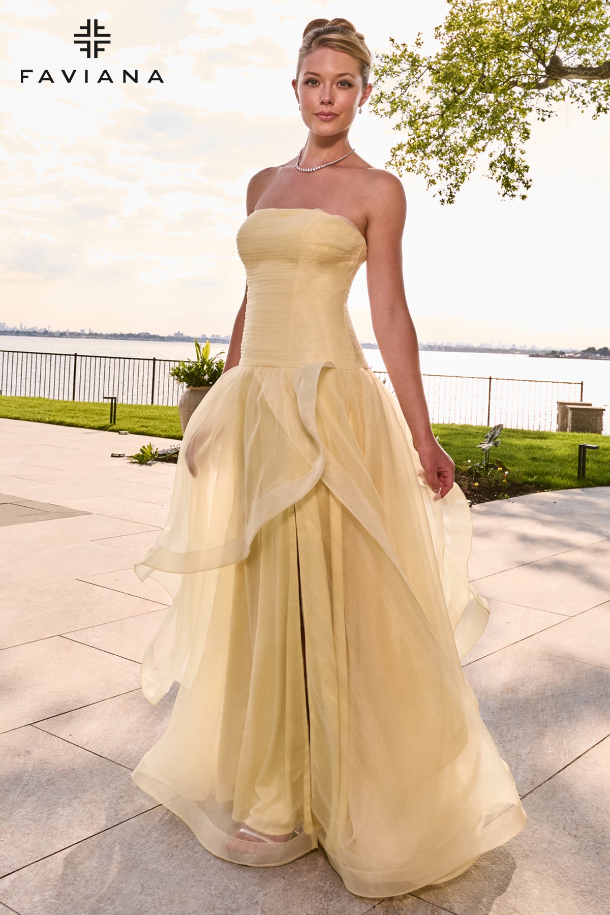 Faviana 11668 Butter Yellow Front 2