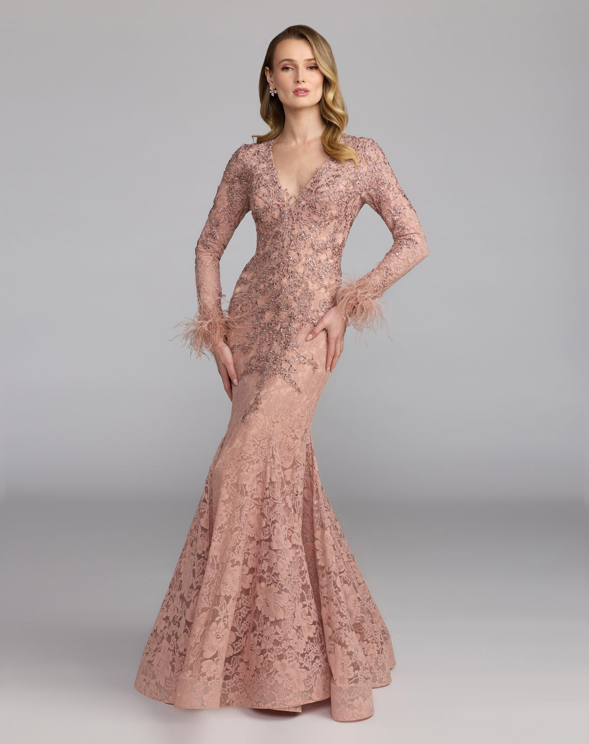 Mac Duggal 79452 Rose front