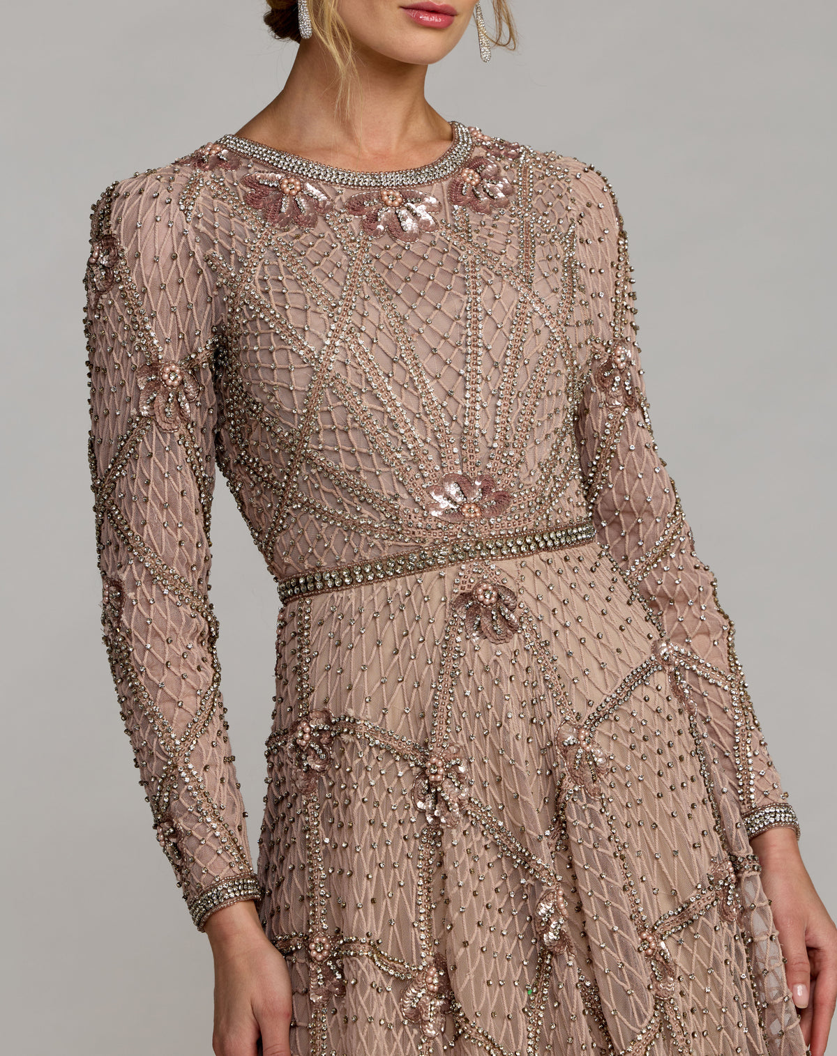 Mac Duggal 10173 Rose close-up