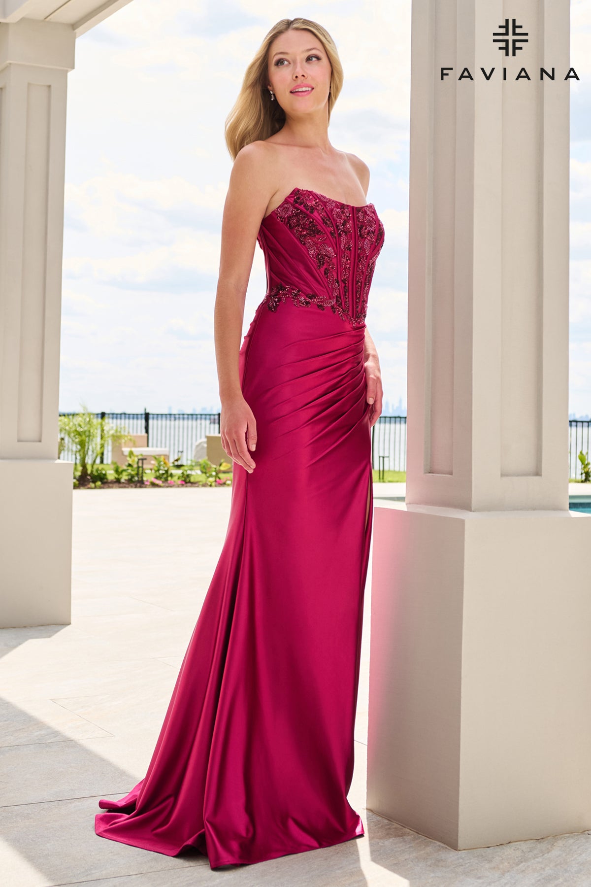 Faviana 11606 Cherry Front 2