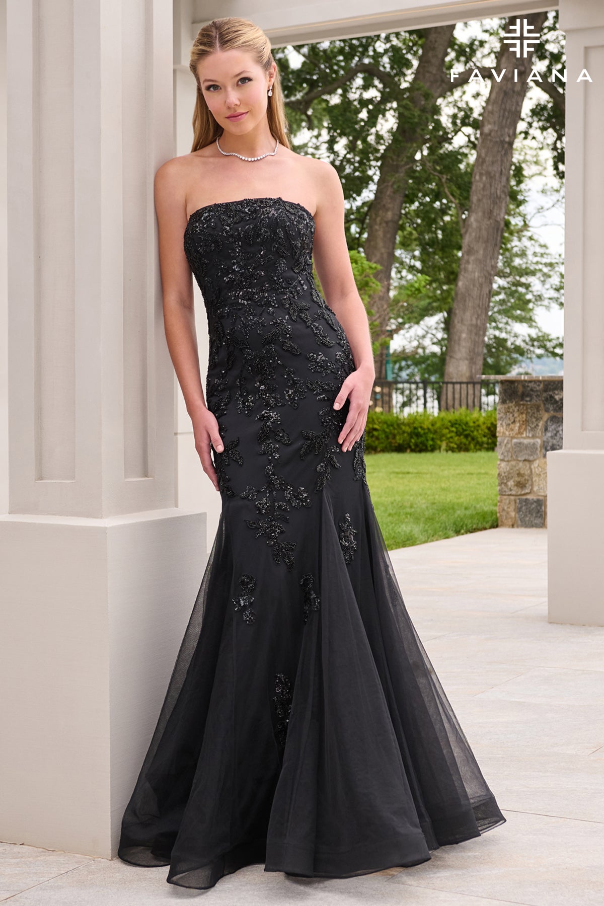 Faviana 11643 Black Front 1