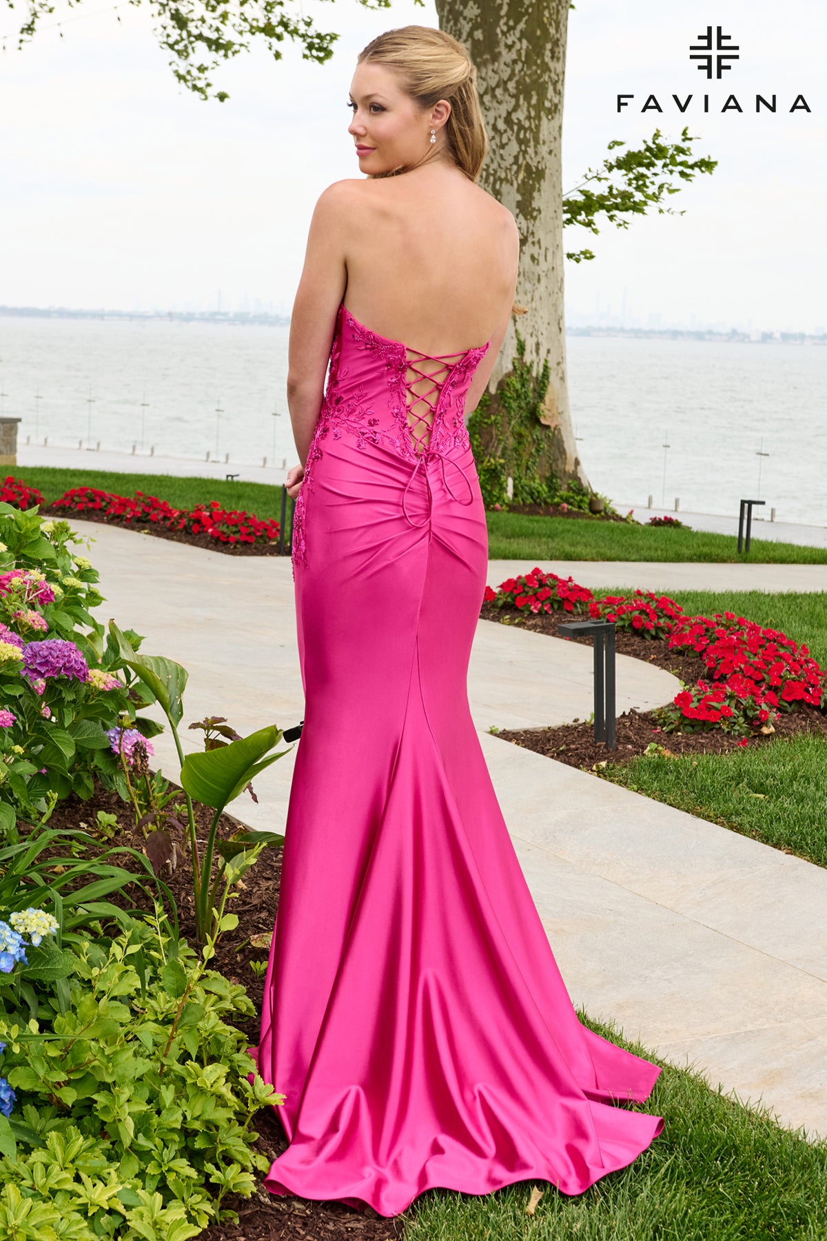 Faviana 11647 Raspberry Back 1