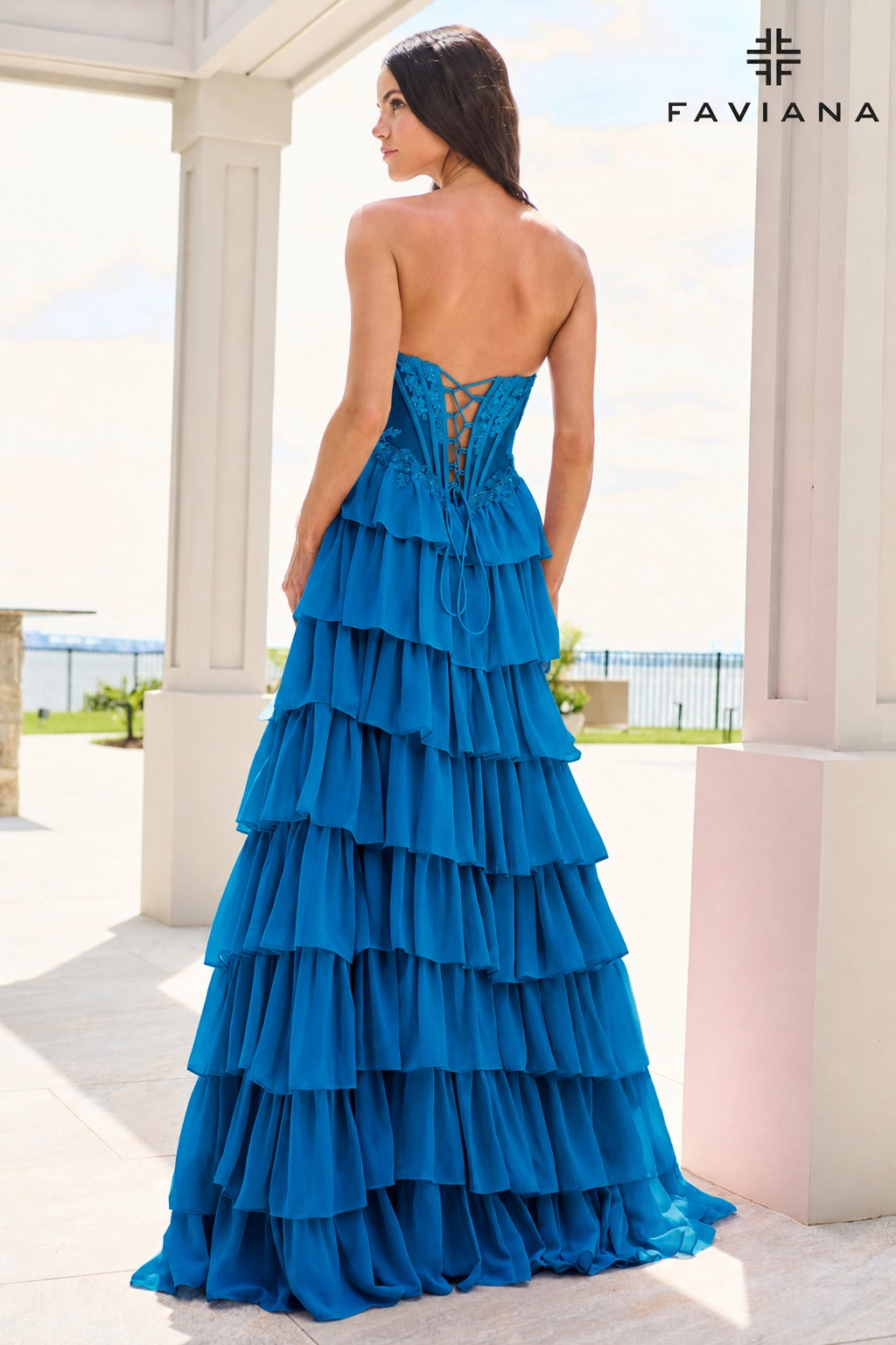 Faviana 11629 Ink Blue Back