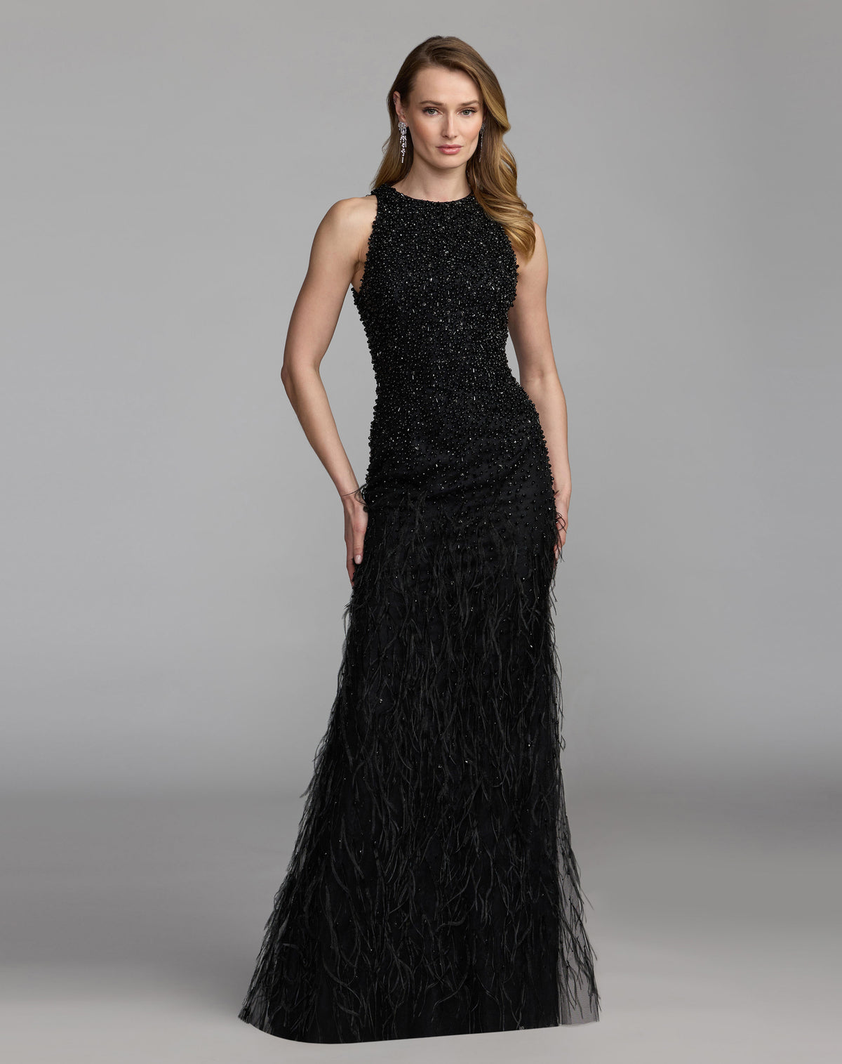 Mac Duggal 77114 Jet Black front