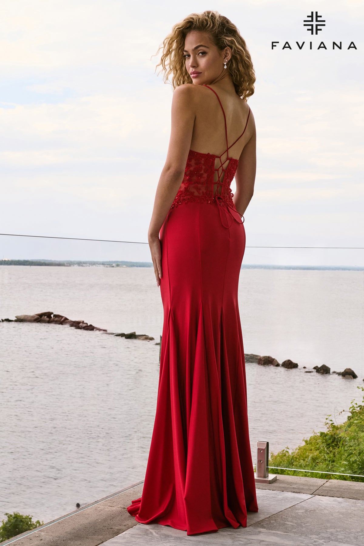Faviana 11657 Ruby Back