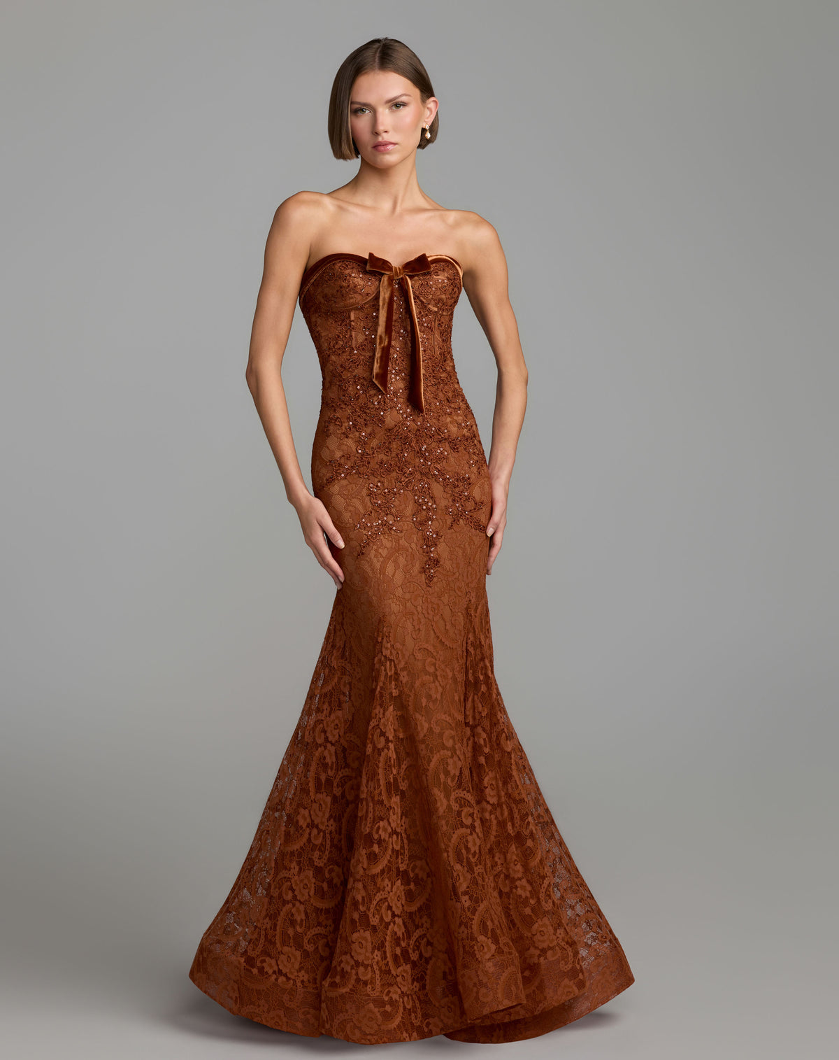 Mac Duggal 79459 Cinnamon front