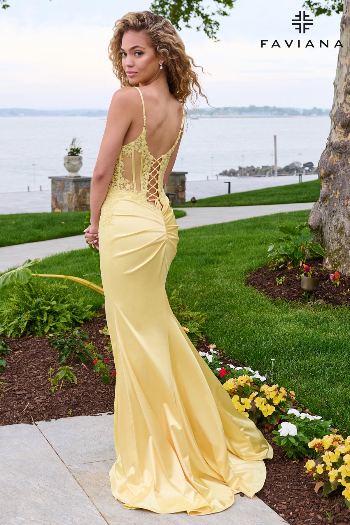 Faviana 11605 Light Yellow Back 3