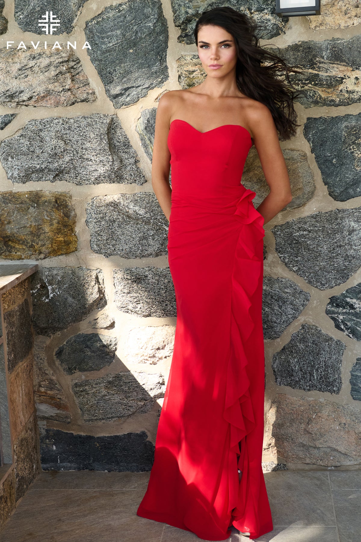 Faviana 11673 Red Front 1