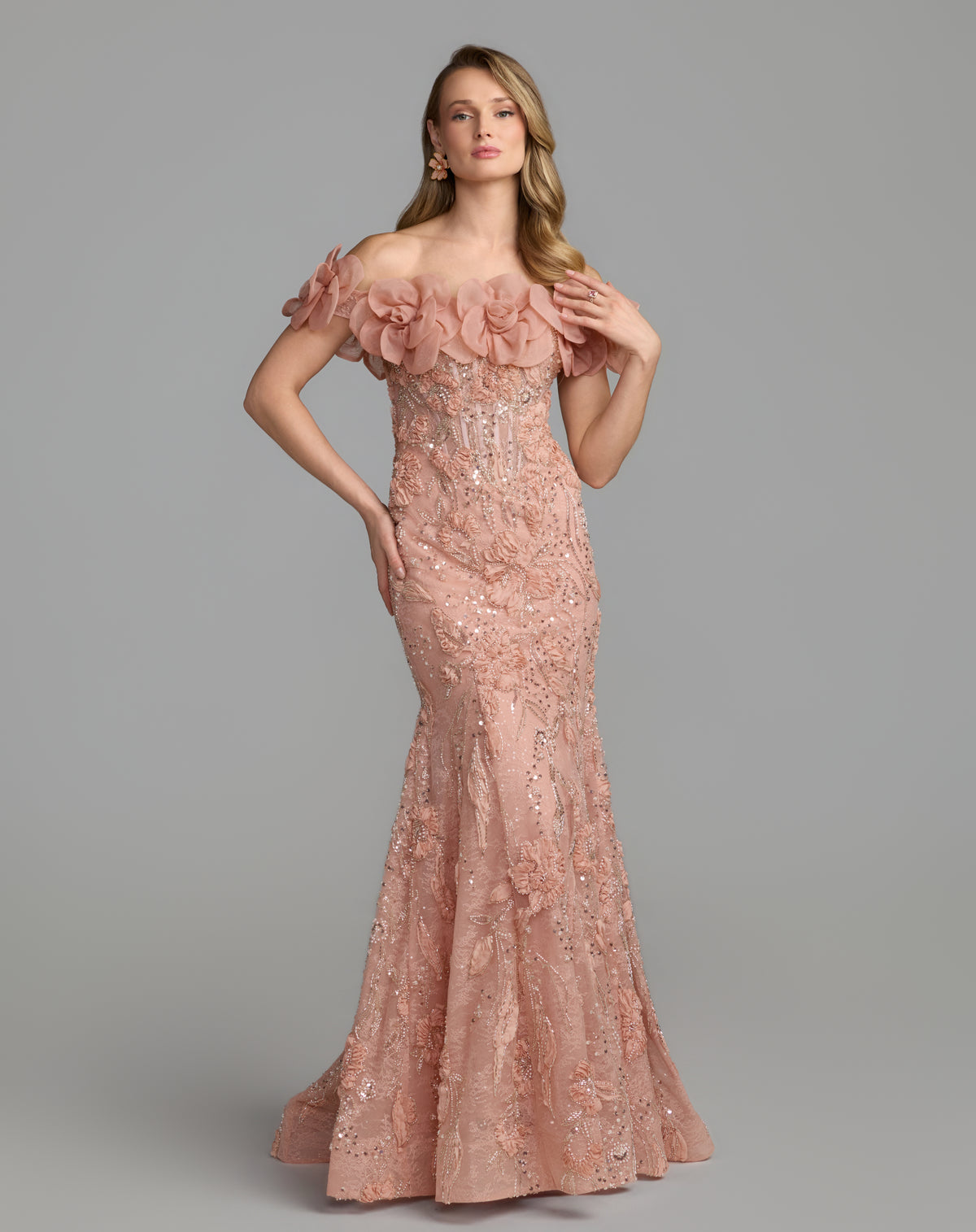 Mac Duggal 21272 Blush front