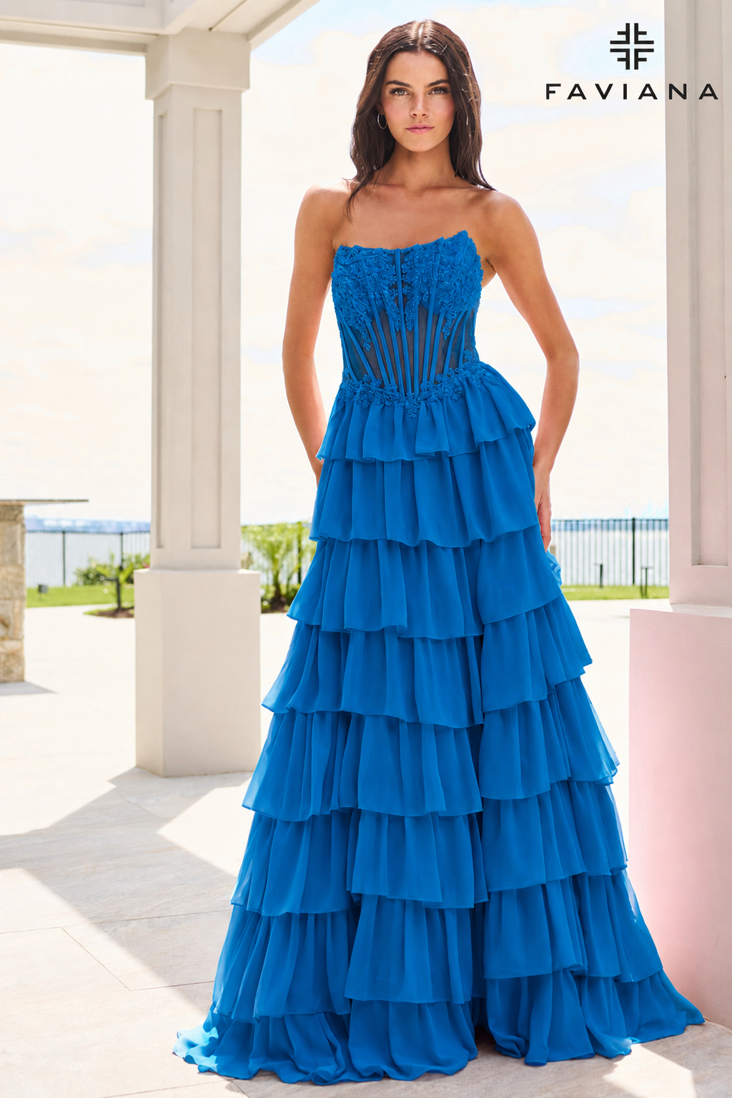 Faviana 11629 Ink Blue Front