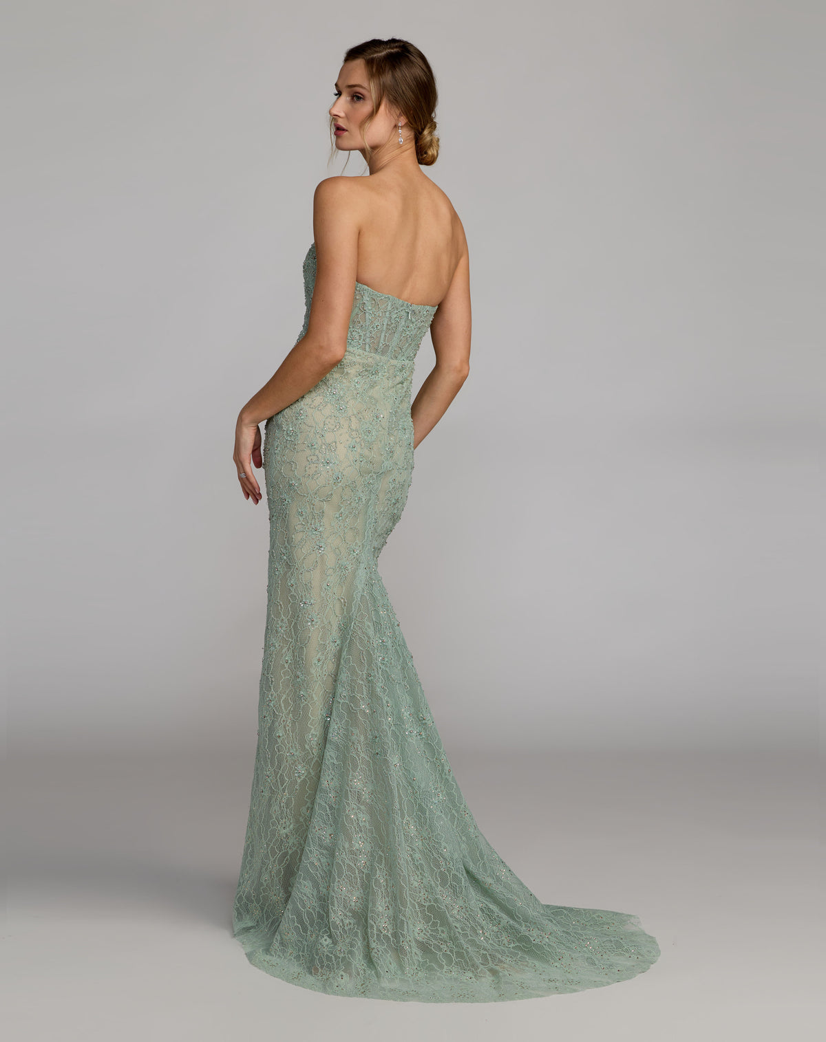 Mac Duggal 11830 Sage back