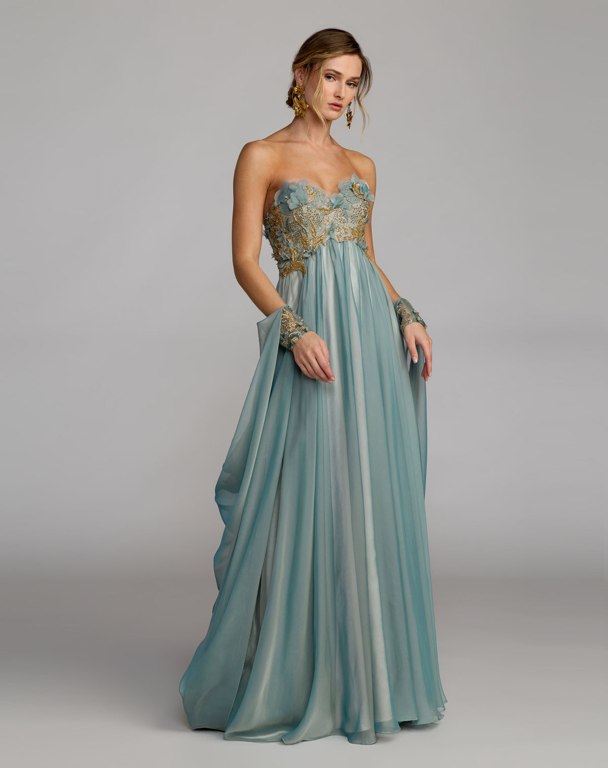 Mac Duggal 11896 Seafoam front
