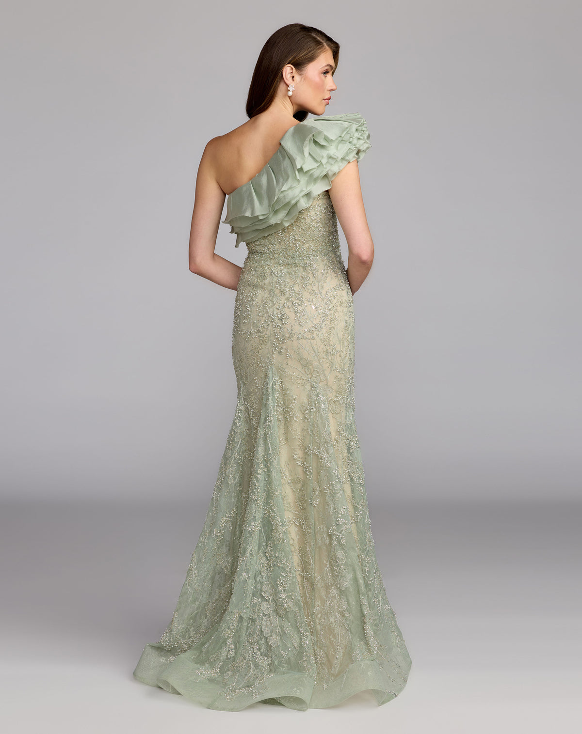 Mac Duggal 21277 Sage back