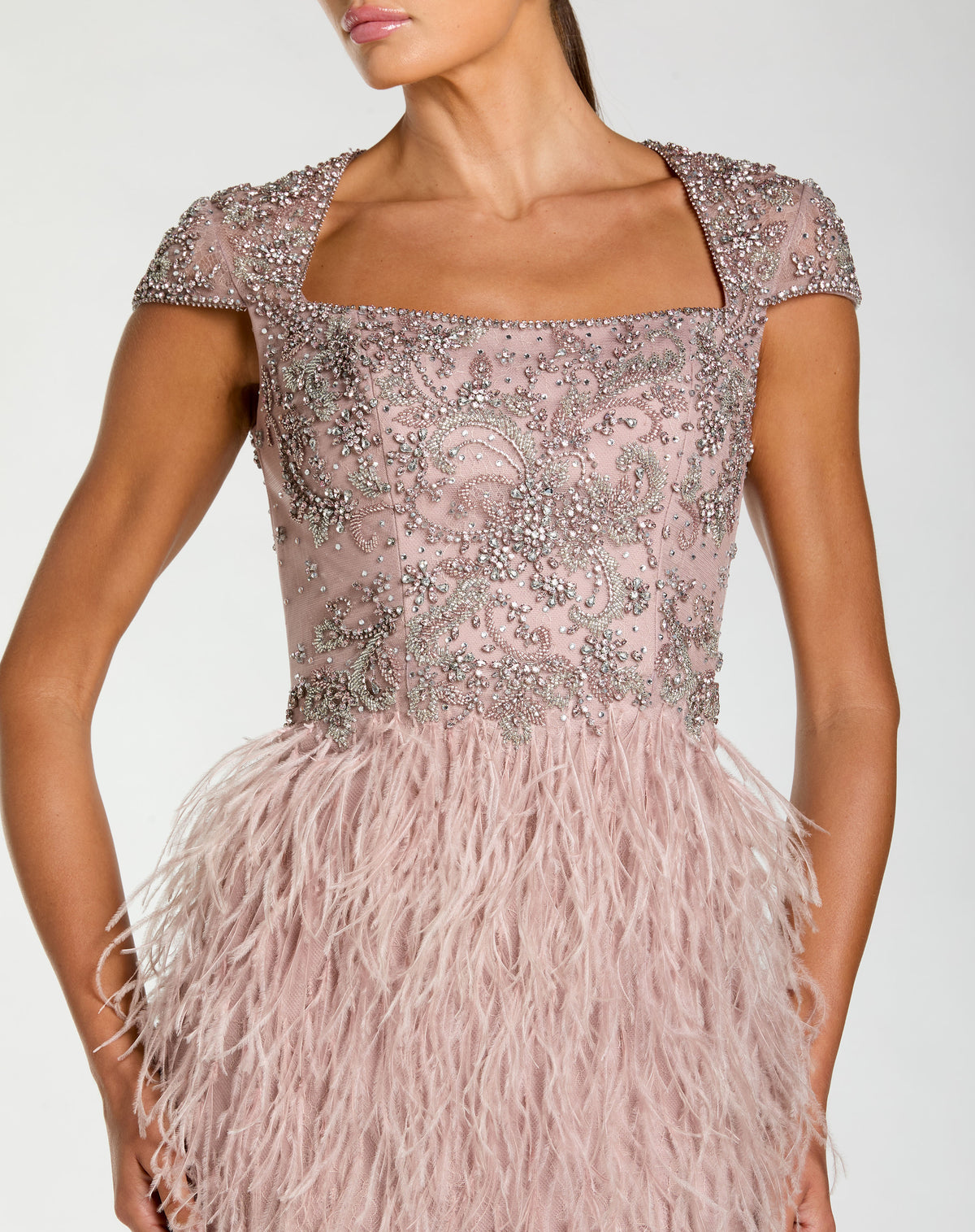 Mac Duggal 77109 Mocha close-up