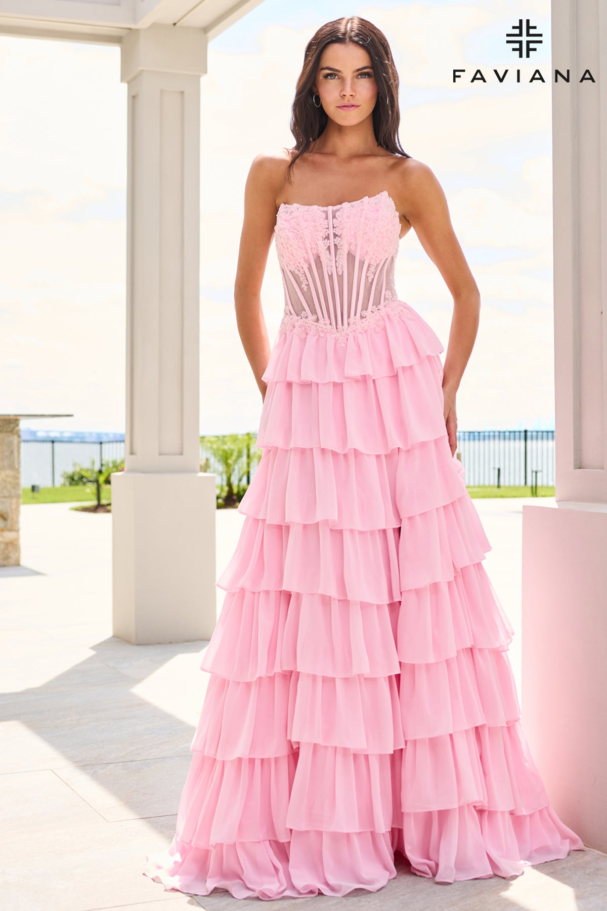 Faviana 11629 Light Pink Front 3