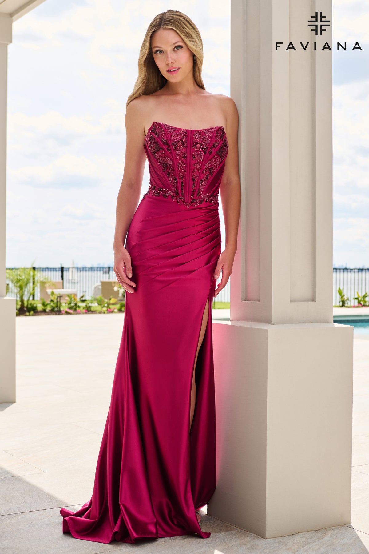 Faviana 11606 Cherry Front 1