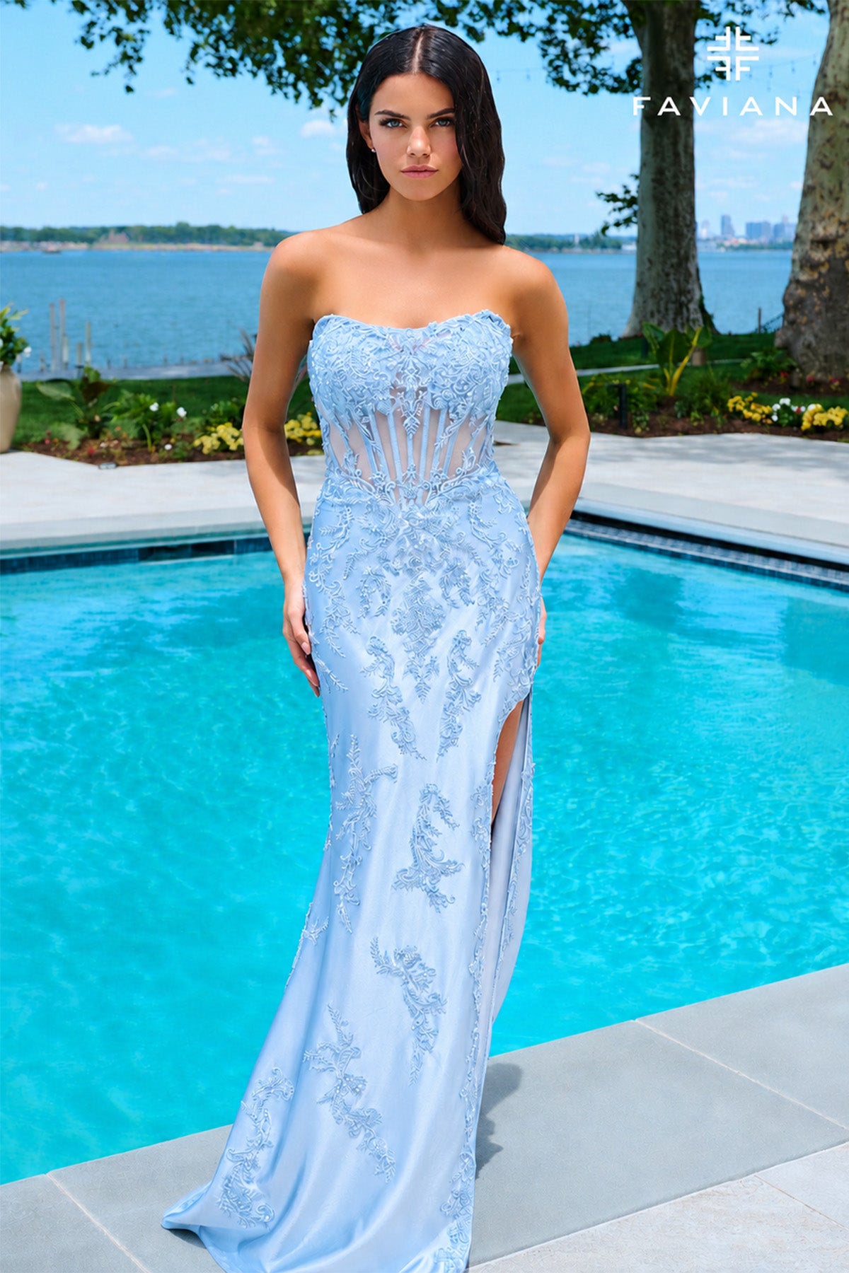 Faviana 11625 Light Blue Front