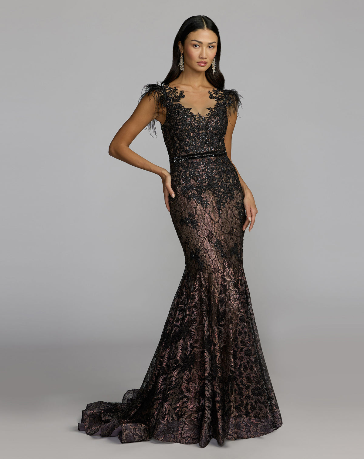Mac Duggal 79230 Black front