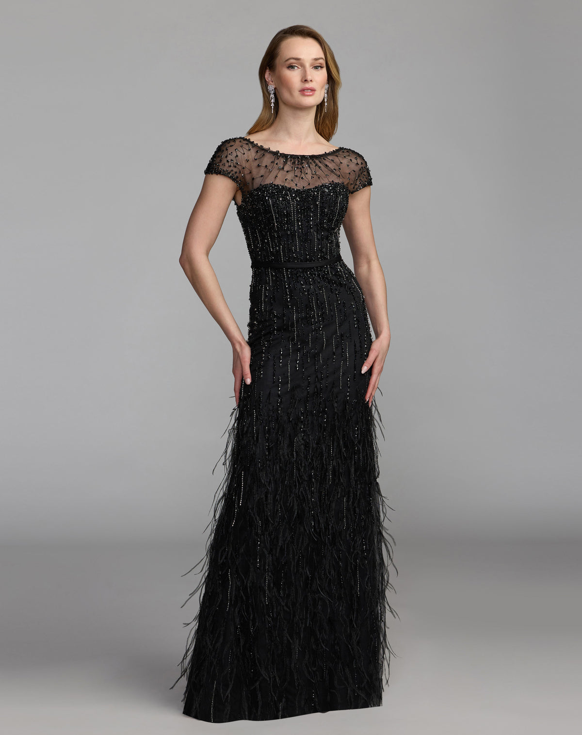 Mac Duggal 77198 Black front