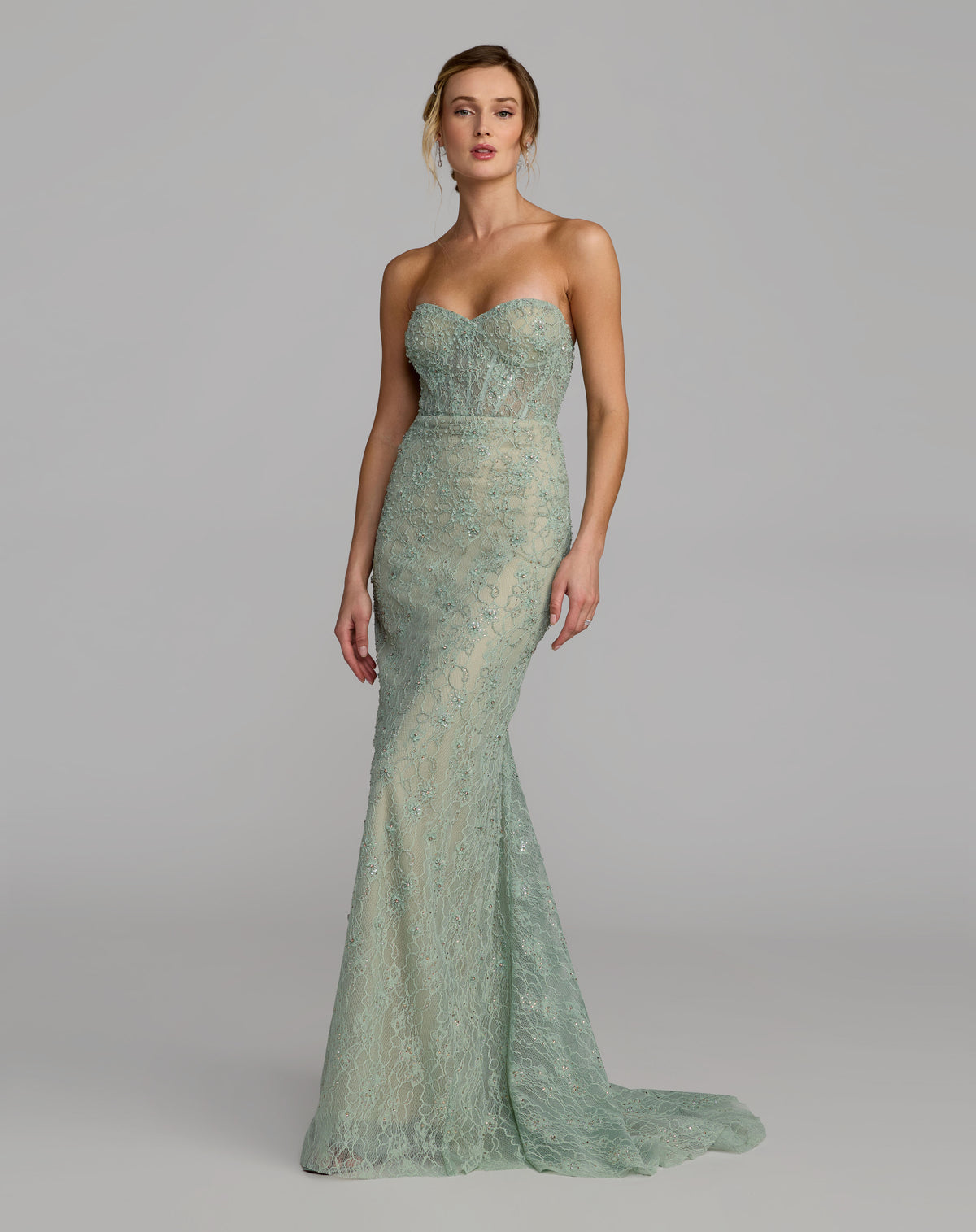 Mac Duggal 11830 Sage front