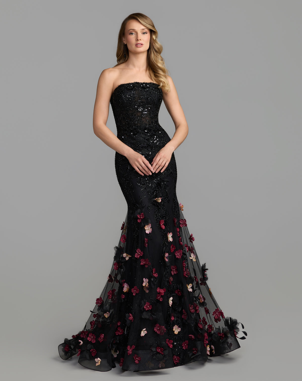 Mac Duggal 21147 Black Multi front