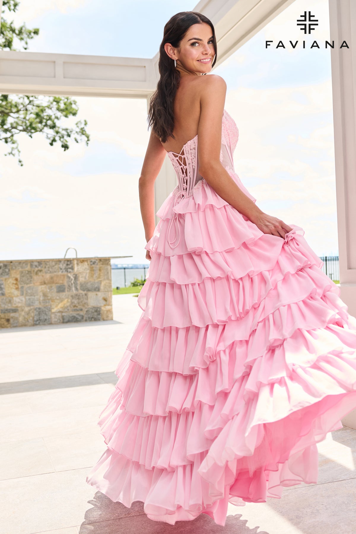 Faviana 11629 Light Pink Back 1