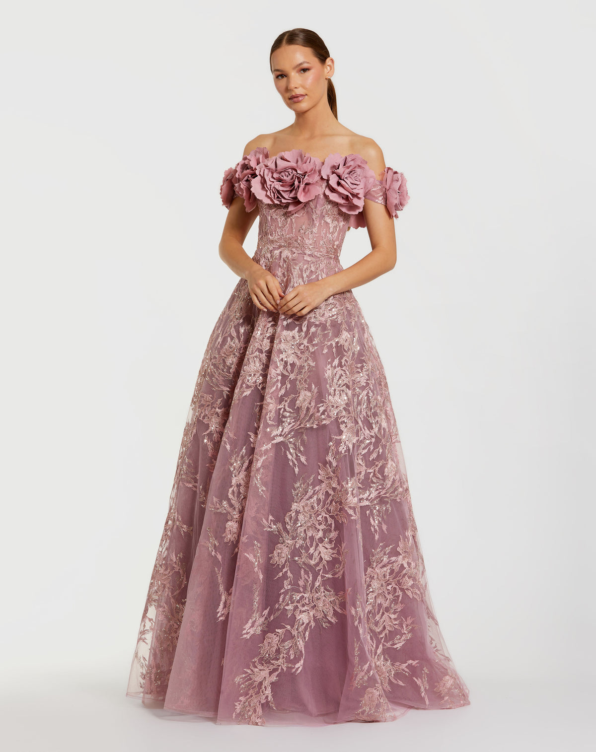 Mac Duggal 21032 Mauve front