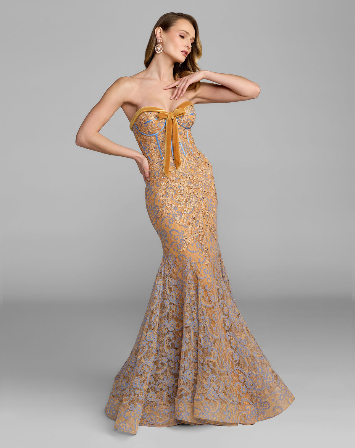 Mac Duggal 79459 Marigold Multi front