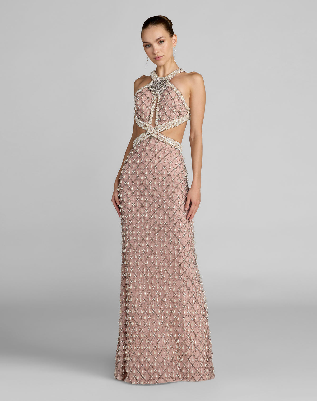Mac Duggal 10098 Light Rose front