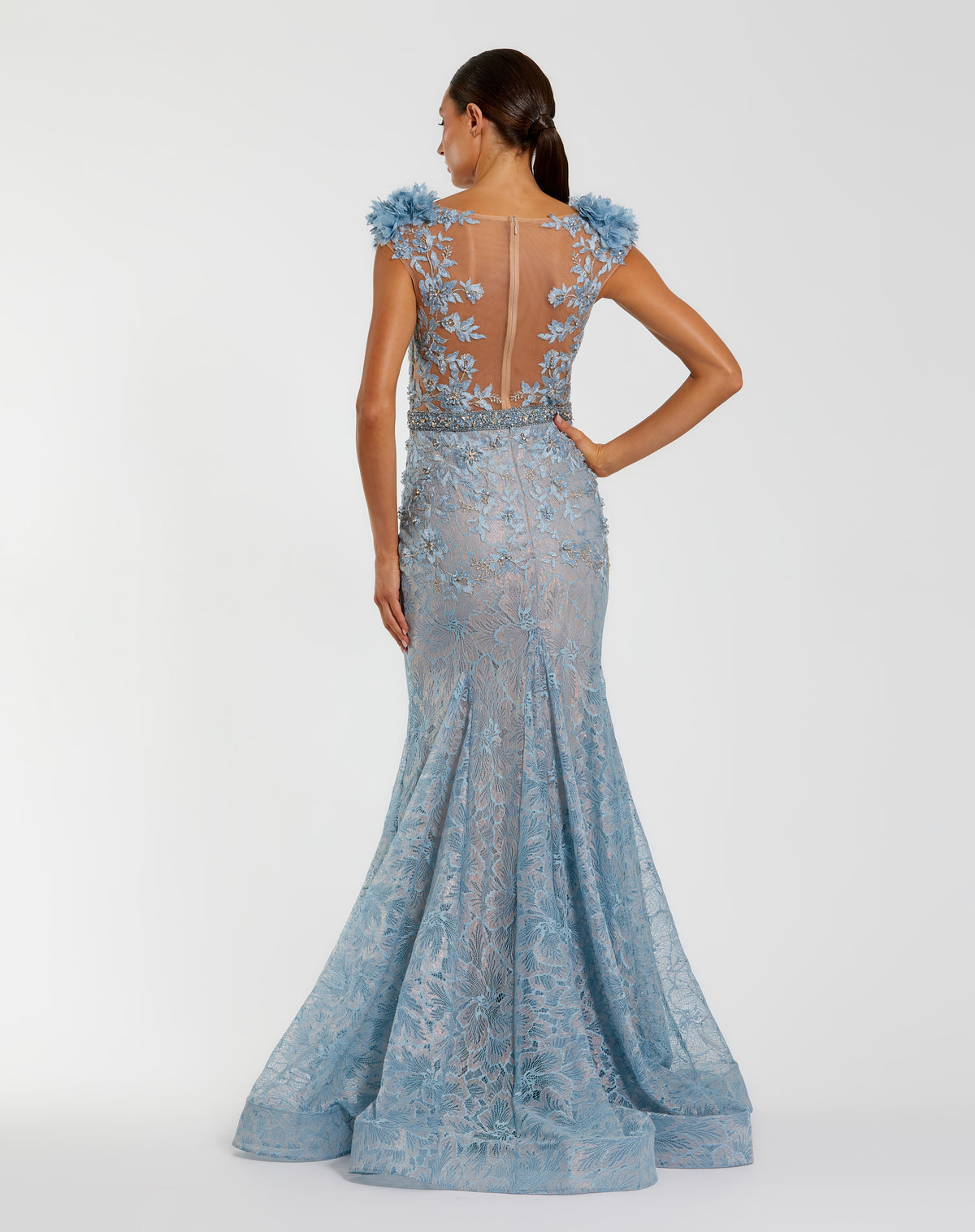 Mac Duggal 79368 Powder Blue back