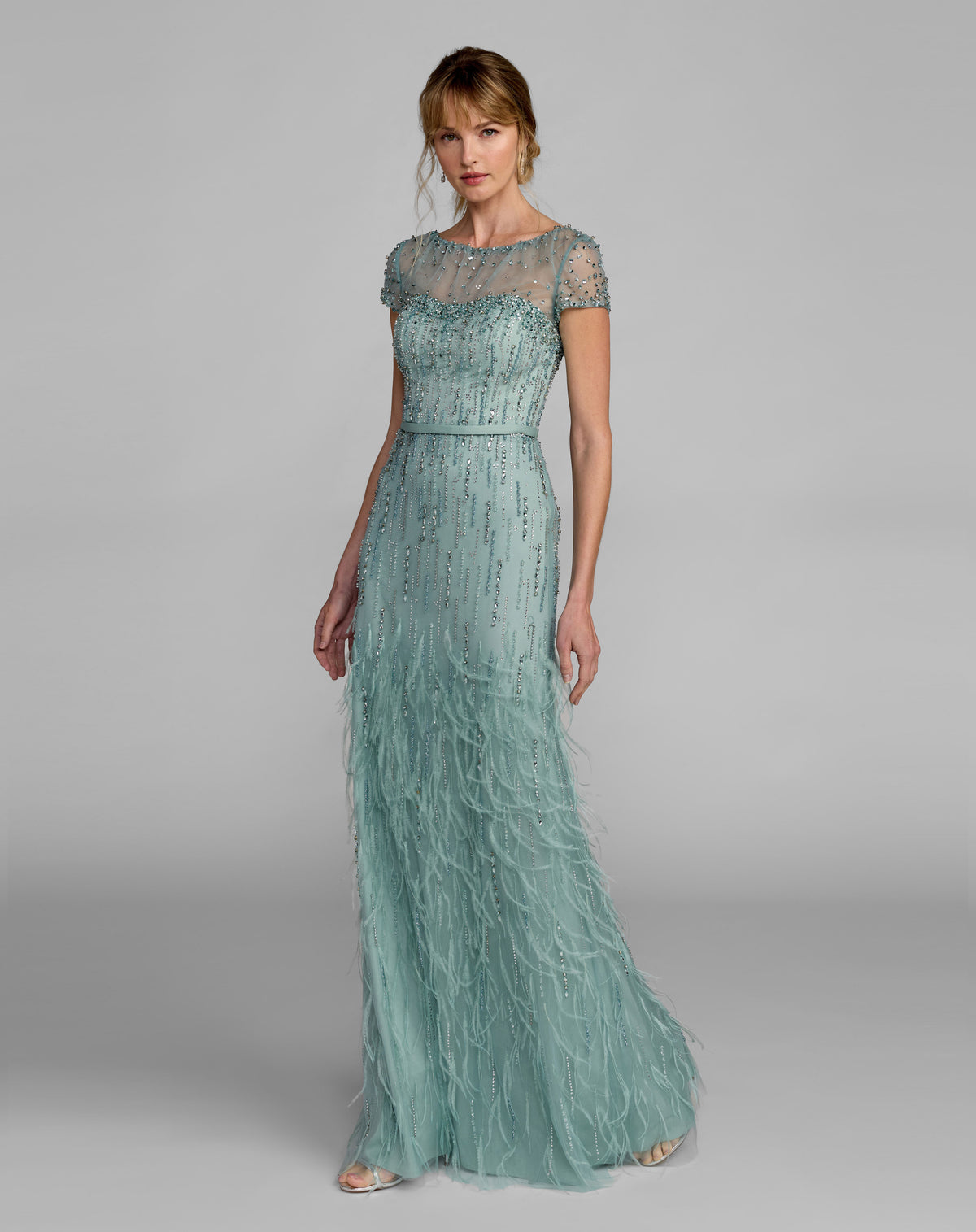 Mac Duggal 77100 Seafoam front