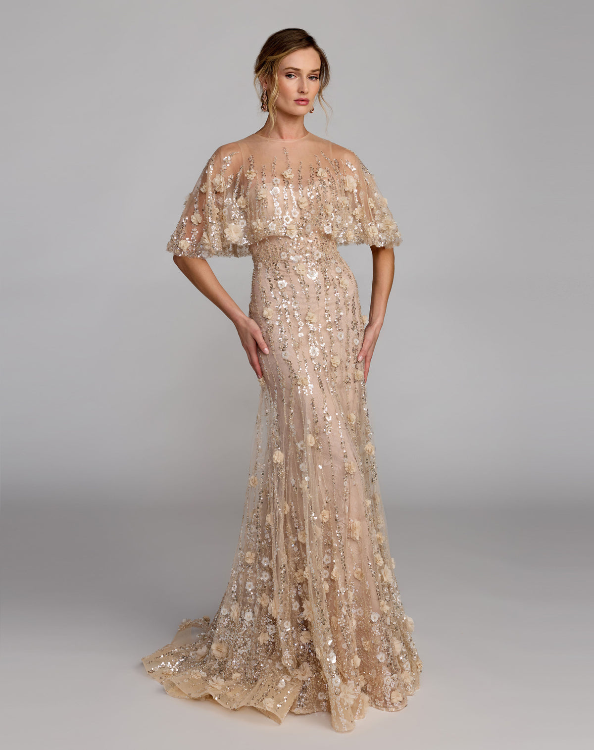 Mac Duggal 69188 Almond front