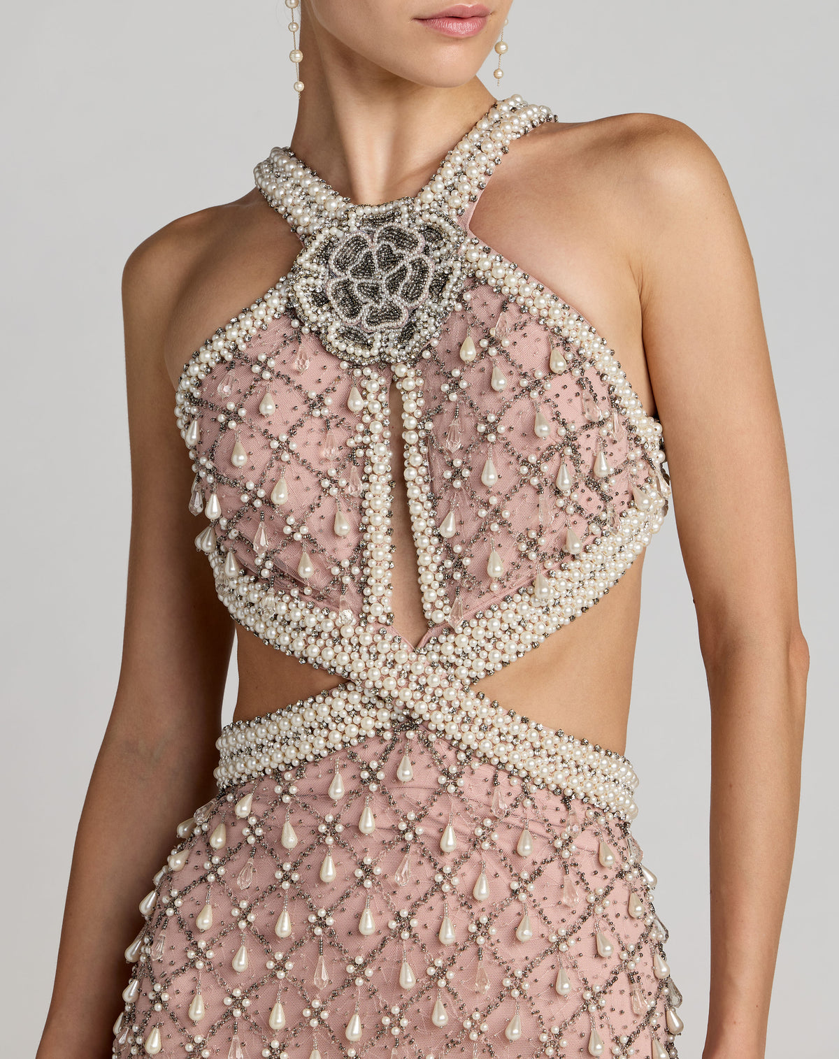 Mac Duggal 10098 Light Rose close-up
