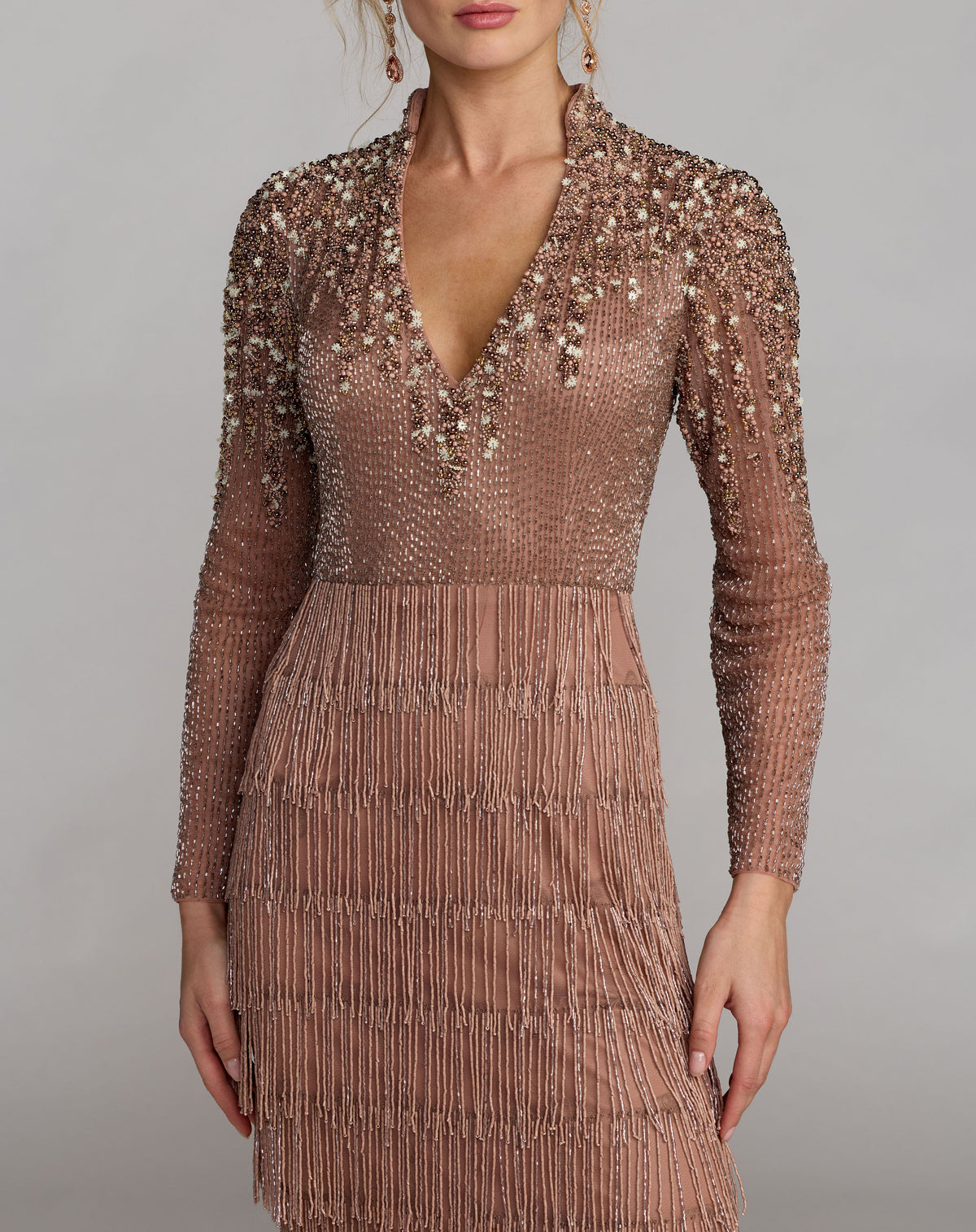Mac Duggal 6188 Mocha close-up
