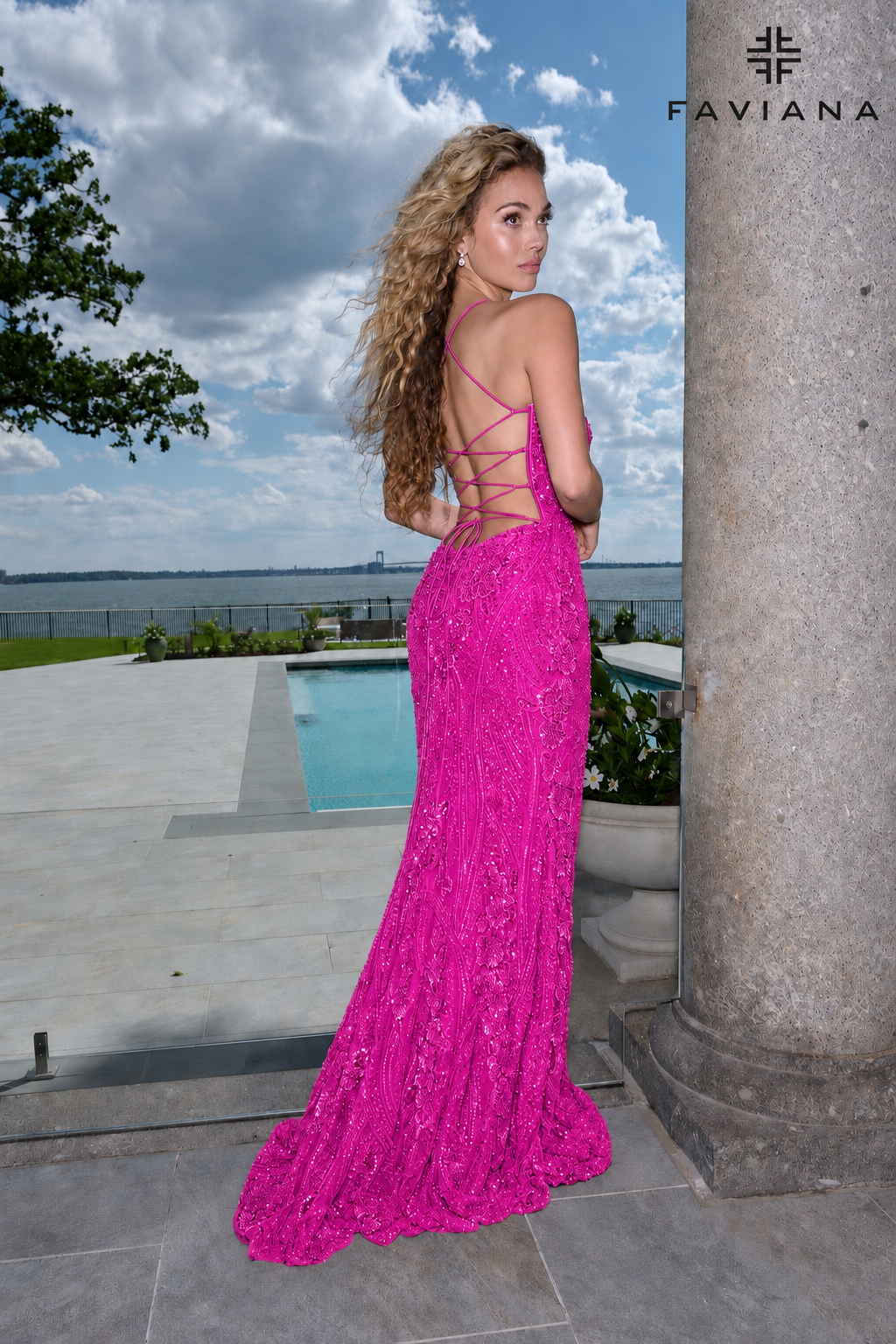 Faviana 11683 Bright Fuschia Front