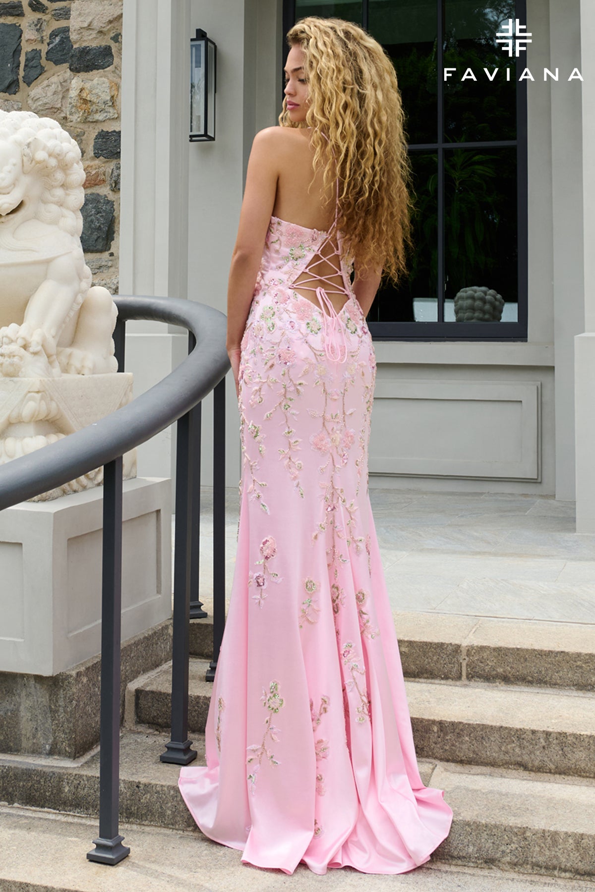 Faviana 11676 Light Pink Back 2