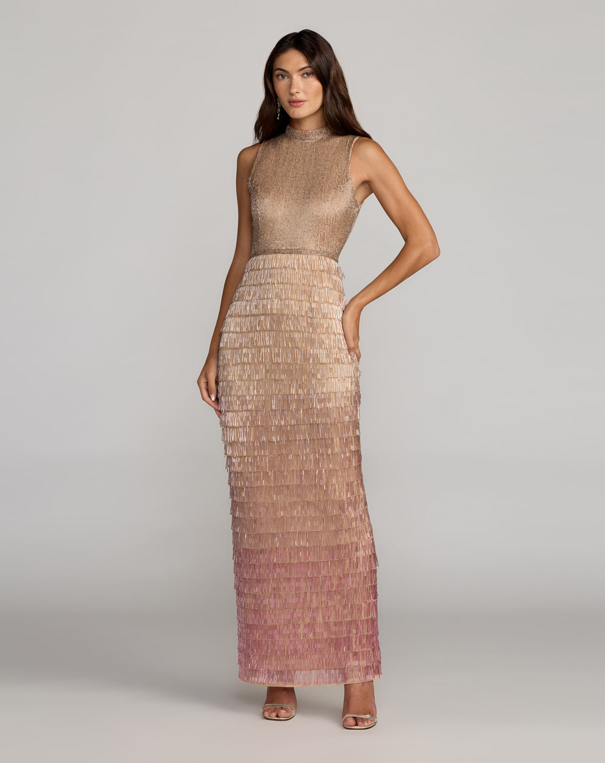 Mac Duggal 6254 Pink Ombre front
