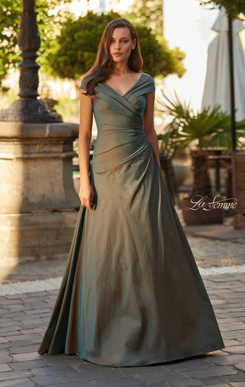 green emerald velvet dress Cowl Front Satin Bridesmaid Dress - Moss Green