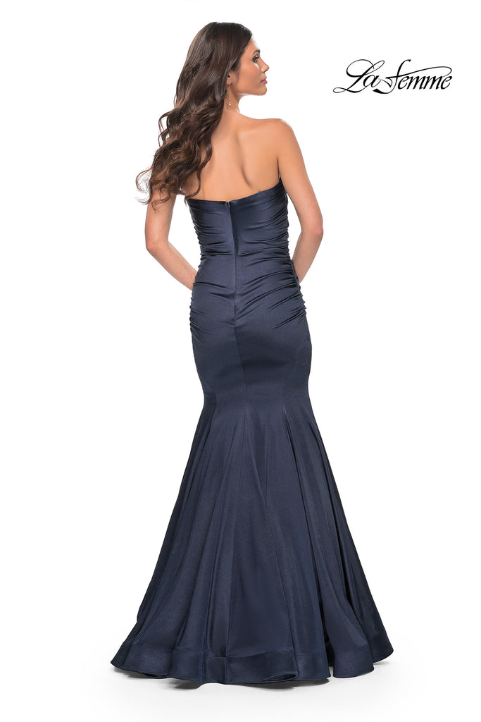 La Femme Prom Dress Navy Blue