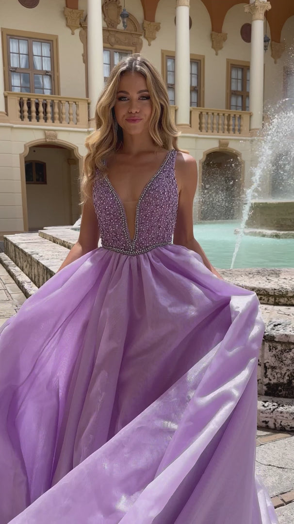 Lavender A Line Sweetheart Layered Skirt Prom Dresses PL534 | Promnova US2 / As Picture