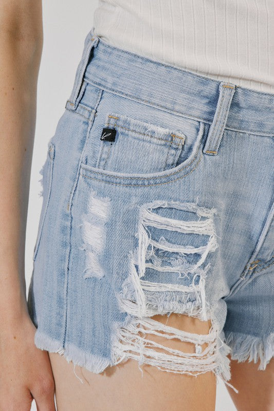 Kan Can Ethel Distressed Shorts