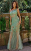 Embellished Sheer Illusion Evening Gown